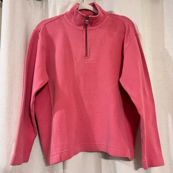 TOMMY Bahama Quarter Zip Pullover in Pink, Size Small - Picture 1 of 9